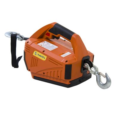 Battery operated electric wire hoist for lifting and pulling 24 V