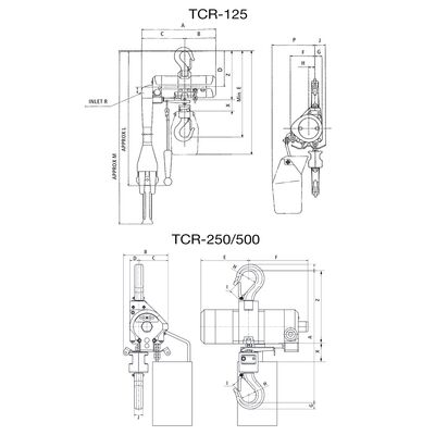 Таль цепная мини Red Rooster TCR-125 / TCR - 250 / TCR-500
