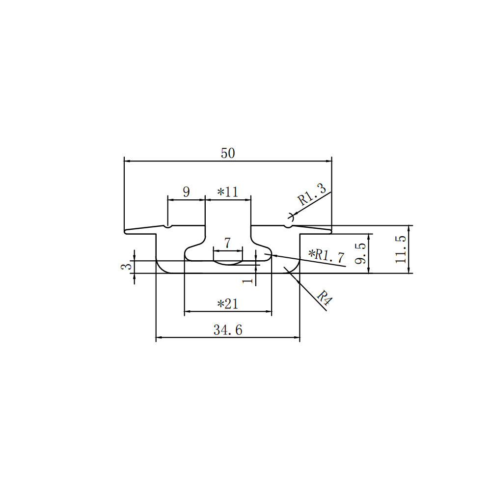 Recessed Airline lashing track - light