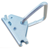 Latch connector with D-ring to universal tracks