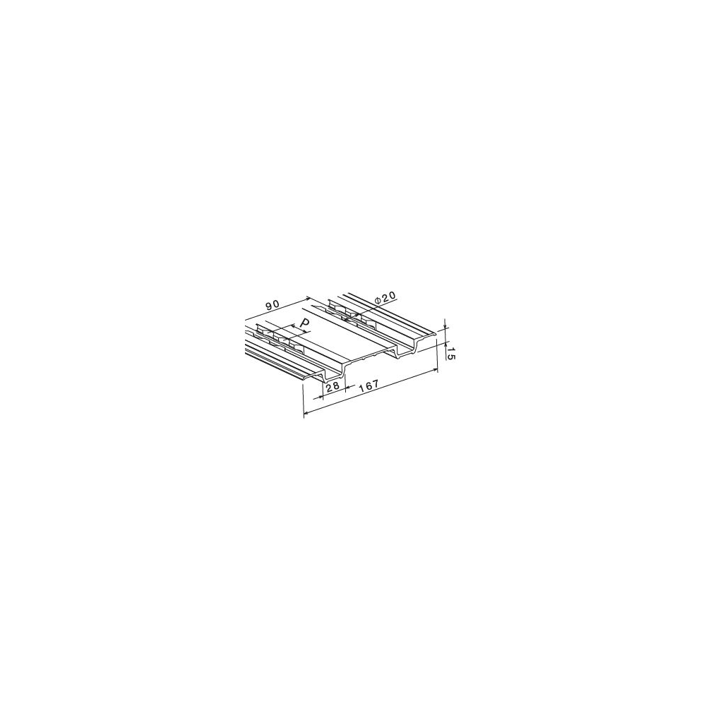Double decking double track ATD-F partly-recessed