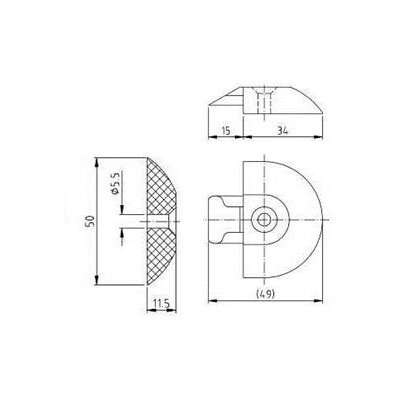 Endpiece for rounded Airline track