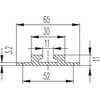 Airline lashing track with flange