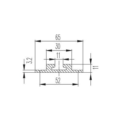 Airline lashing track with flange