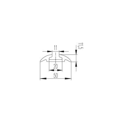 Rounded Airline lashing track