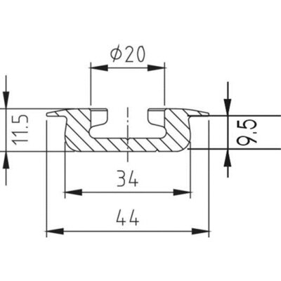 Recessed Airline lashing track - light