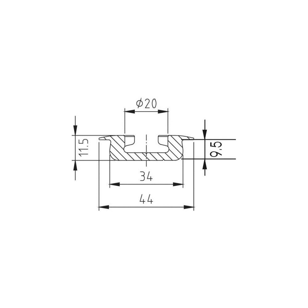 Recessed Airline lashing track - light