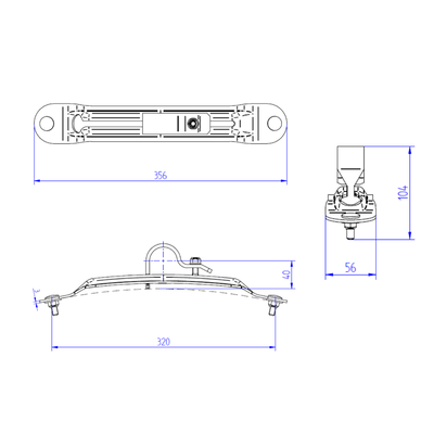 Adjustable mudguard to work with connection tubes 42mm 