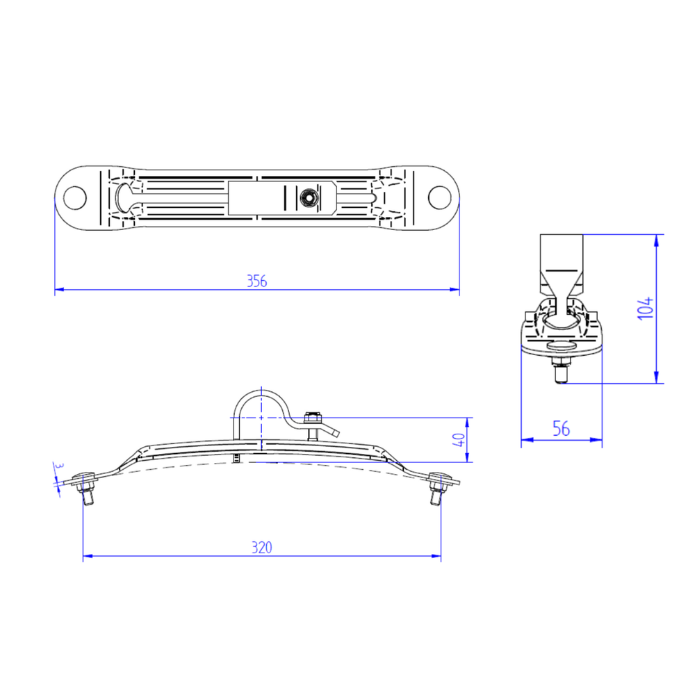 Adjustable mudguard to work with connection tubes 42mm 