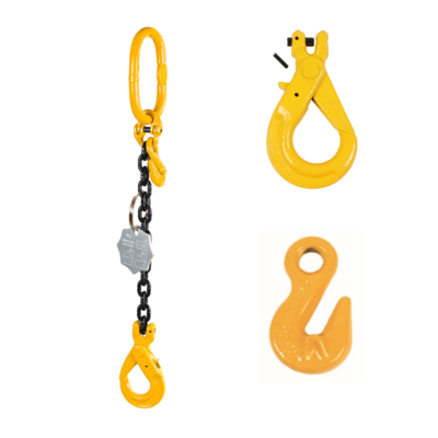 Chain Sling G80 1-leg with Safety Hook and Grab Hook