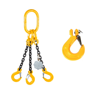 Chain sling G80 3-leg with sling hooks
