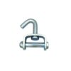 Swivel hook for direct assembly 50mm LC 2500 daN Cr6 free