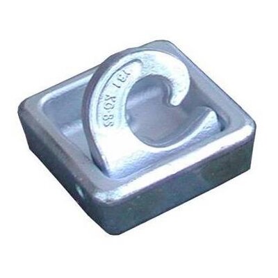 Weldable lashing point with open eye
