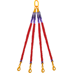 Round slings assemblies 4-legs