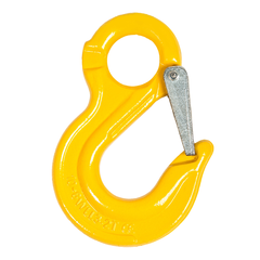 Eye sling hook with latch, grade 80