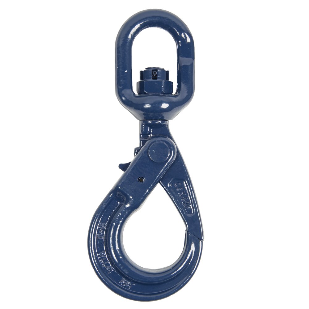Eye self-locking hook with swivel, grade 100 