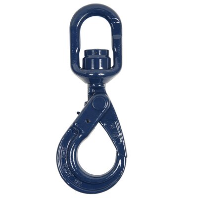 Eye self-locking hook with ball bearing swivel, grade 100 
