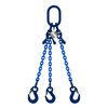 Chain sling 3-legs with latch hooks and grab hooks, grade 100