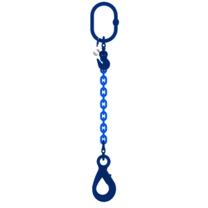 Chain sling 1-leg with safety hook and grab hook, grade 100