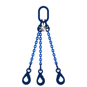 Chain sling 3-legs with safety hooks, grade 100