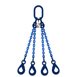 Chain sling 4-legs with safety hooks, grade 100