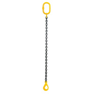 Chain sling 1-leg with safety hook, grade 80