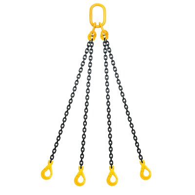 Chain sling 4-legs with safety hooks, grade 80
