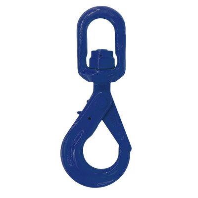 Eye self-locking hook with ball bearing swivel, grade 100