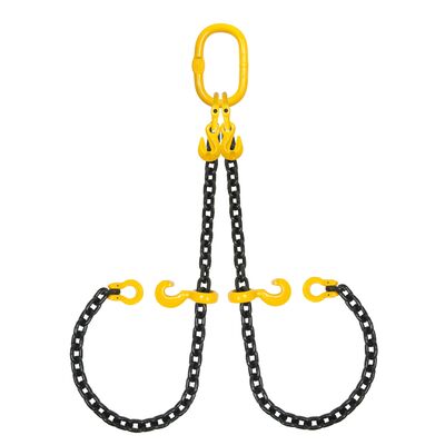 Choker chain sling 2-legs with grab hooks, grade 80 
