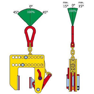 Vertical lifting clamp TNMK