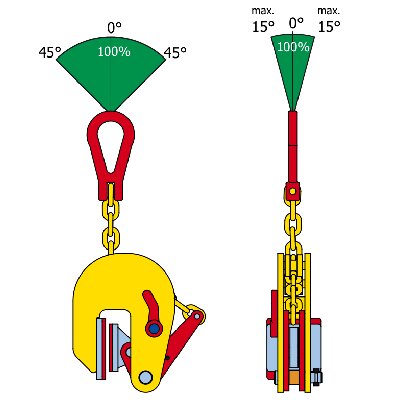Vertical lifting clamp TNMK
