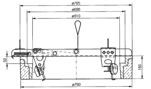 Internal Manhole Housing Grab drawing