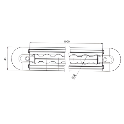 Airline track rounded LED 