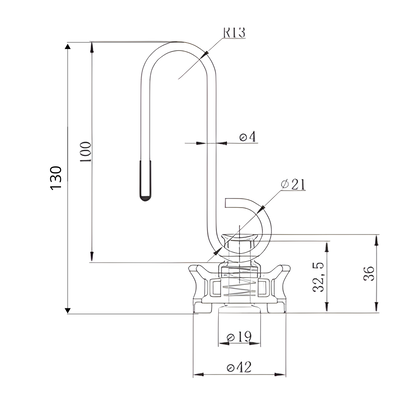 Screw fitting KERL BUTLER for Airline tracks 